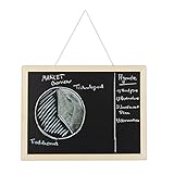 Relaxdays Kreidetafel mit Holzrahmen, abwischbare Tafel, Büro Memoboard, Wandtafel zum Aufhängen, 30 x 40 cm, schwarz 10025640 929