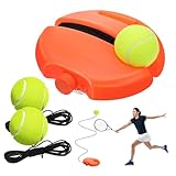 POPETPOP 1 Satz Rebound-Basis Tennis-soloball Tennis-übungs-rebounder Trainer-Rebound-Ball Tennis-selbsttrainingstool Tennis Ball Tennis-trainingsgerät Solo Tennis-rebounder Orange Plastik