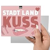 Stadt Land Fluss Liebe Kuss MINI Spiel für Erwachsene Spielblock ab 18 J. Quiz Spielblock A6 mit 12 tabulosen Kategorien | Spiele-Klassiker als Partyspiel, Erotik-Spiel, JGA DIN A6-Block mit 50 Blatt