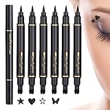 Stempel Eyeliner | 6 x Make-up-Stempel für Augen, doppelseitige, wischfeste Make-up-Schablone für Dating, Reisen, Urlaub, Party