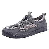 Sandalen Herren Trekkingsandalen Leder Wanderschuhe Atmungsaktive Sneaker Sandale Closed Toe Outdoor Sommer Strand Wasser Fischer Wandersandale Fahrschuhe Sommer Mesh Freizeitschuhe Für Männer