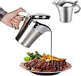Sauciere, Edelstahl Thermo Sauciere Soßenkanne mit Klappdeckel Doppelwandig Kanne Soßenschüssel Soßiere für Abendessen, Restaurants, Partys, Weihnachten, Silber (450 ML)