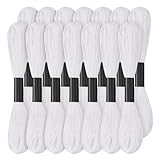 14 Stränge Weißes Stickgarn Set, 120 Yards Stickgarn Baumwolle Strickgarn Kreuzstich Garn Ideal für Freundschaftsarmbänder und Stickarbeiten