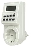 as - Schwabe Zeitschaltuhr digital - 8 Programme - Wochen-Zeitschaltuhr energiesparend - präzise Steuerung - einfache Bedienung - Timer-Steckdose mit hohem Berührungsschutz - IP20, 24032
