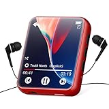 32GB MP3 Player Bluetooth 5.0, HiFi Lossless Sound Musik Player mit Lautsprecher, Line-in Voice Recorder, UKW-Radio, 1.8' Voller Touchscreen, Unterstützung bis zu 128 GB (mit Kopfhörer, Schutzhülle)