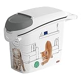 Curver PetLife Aufbewahrungsbehälter für Streu Vorratsbehälter für Katzenstreu 6 kg / 15L 23 x 50 x 36 cm