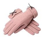 Thermo-Handschuhe für Damen, Herbst, Winter, einfarbig, Plüsch, dicke Isolierung, alle Finger, kalte Handschuhe, Weihnachtsgeschenke, Erntedankgeschenke