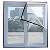 Fenstergitter, Fensternetz, 109, 9 x 109, 9 cm, Mesh-Moskitonetz für Fenster mit Klettverschluss, atmungsaktiv, abnehmbar, waschbar, für Zuhause, Hotel, Büro