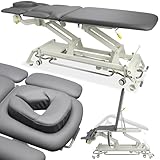 Habys Evero X7 Ergo | Elektrische Massageliege Behandlungsliege Therapieliege Massagebank Kosmetikliege | Höhenverstellbar 198 x 70cm |Elektrisch | 7-Segmente | MDR-Zertifizieriung | Grau/Weiß