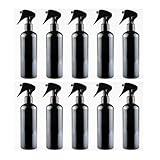 Tagtight 10 Pcs Friseursprühflaschen, Schwarz Sprühflasche 300ml, Kunststoff Pflanzen Sprühflaschen, Leer Pumpsprühflasche Wasser Sprühflasche für Pflanzen, Haar, Reinigung, Gartenarbeit
