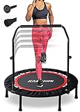 Kanchimi Faltbar Mini Fitness Indoor Exercise Workout Rebounder Sport Trampolin mit Griff (Schwarz, 40 inch（101.6 cm）)