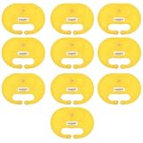 SPYMINNPOO Kälberentwöhnungs-Federverschluss-PP-Nasenring, 10er-Pack, Hochfestes Entwöhnungswerkzeug mit Verbreitertem Dorn für Milch- und Rinderkälber, 5,8 X 4,3 Zoll Viehausrüstung Zur