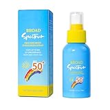 Sonnenschutzmilch mit LSF 50+, Feuchtigkeitsspendende Sonnencreme, Sonnenschutz-Milch, Sunscreen, Sehr Leichte und Rückstandslose Sonnencreme, Sonnenschutz, Aufhellend, Feuchtigkeitsspendend