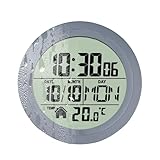 Badezimmer | Saugnapf Montierte Badezimmer Uhr An der Wand - Temperatur und Datum Anzeige Raumdekoration für Haus Büro Küche Spa Studentenwohnung Wohnung Pool Dusche