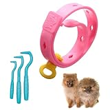 Flohschutz Halsband für Hunde,Zeckenschutz für Hunde,Zeckenhalsband für Katzen,Flohhalsband für Katze,Zeckenhalsband Flohhalsband gegen Zecken Flöhe,Wasserdicht und Verstellbar,mit Zeckenfallen