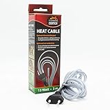 Terra Exotica Heizkabel - 15 Watt / 3 m Heat Cable - Bodenheizung für Terrarien - Terrarium Heizung - Silikonheizkabel für optimale Wärmeleitfähigkeit