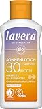 lavera Sonnenlotion Sensitiv LSF 30 - Sonnencreme ohne chemische UV-Filter - für sensible Haut - wasserfest - vegan - Naturkosmetik - 100 ml