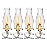 DEFBOW Klassische 12,4 Zoll Öllampe, Kerosinlampe, 4 klassische Hurrikan-Laternen, Öllampe für den Innenbereich, warme dekorative Beleuchtung für den Ho