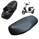 Sweetone Motorrad Sitzbankbezug, Wasserdichter Sitzbezüge,Regen Staub Sonnenschutz Motorrad Sitzabdeckung,Motorrad Roller Moped Sitzbezug,Elastische Sitzschutz Schwarz (Universal)