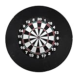 HOMURY 5-teiliger Dartscheibe Schutzring: Dart Catchring Surround, Dartscheiben-Einfassung, Dartboard-Rückseite für die Garage Wandschutz Backboard Protection, 44 x 13 x 2cm - Schwarz