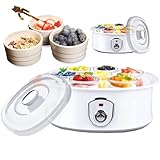 Automatischer Joghurtbereiter - Probiotische Maschine mit Temperaturregelung für griechischen & laktosefreien Joghurt - Vollautomatisch für größere Chargen