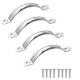 ORTAVA 4 Stück Schrank Türgriff Edelstahl Möbel Griffen Schrankgriffe Küchengriffe Schubladengriffe mit Schrauben (Bohrlochabstand: 80 mm)