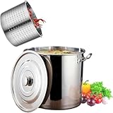 Edelstahl-Kochtopf-Set – langlebig, vielseitig für Zuhause, Küche, Nudeln, Truthahnbraten, Spargel-Dämpfen