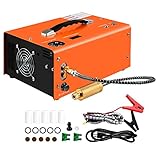 Hochdruck-Luftpistolen-Kompressorpumpe, 1,5 l Kapazität, Wasser-Ölabscheider-Filter, tragbarer Auto-/Heimbetrieb, 12 V DC/110 V-240 V Wechselstrom, für Luftgewehr und pneumatisches Aufpumpen