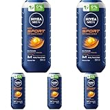 NIVEA Duschgel Sport 250 ml (Packung mit 5)