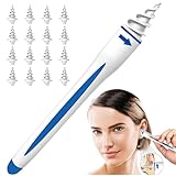 Ohrenschmalz Entferner, Q-grips Ohrenreiniger, Sicheres und Weiches 360 Grad Spirale Silikon Ear Cleaning kit mit 16 abwaschbaren Ersatzköpfen, Geeignet für Kinder und Menschen