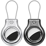 Ljusmicker Airtag-Halterung aus Metall mit sicherem Schloss, wasserdichter Airtag-Schlüsselanhänger für Apple Airtags, Airtags-Hülle, Zubehör für GPS-Artikelfinder, Gepäck, Tasche, Schlüssel, Haustier