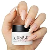 Mistero Milano Simple Shape – UV LED Gel Builder für Nagelverlängerungen – Gel Nails – Nageldesign – Farbgel für Gelnägel – Top Coat Gel UV – Säurefreie Formel – natürlich 15 g