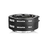 Meike MK-S-AF3A Metall Autofokus Makro Verlängerung Adapter für Sony E-Mount Ring 10mm 16mm Kamera den Mirrorless Nex3 Nex5 Nex6 A6000 A6300 A6400 A6500 A7II A9 etc