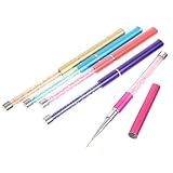 IMIKEYA 5 Stück Nagelkunst Pinsel für Maniküre mit Feinen Linien und Punktierung Langlebige Nailart Liner Stifte Kompakt und Handlich für Präzises Nageldesign