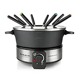 Taurus FF2 Fondue-Gerät, 1000 W, Kapazität 2 l, 8 Personen, einstellbare Temperatur, alle Arten von Fondue, ohne PFOA, Schwarz
