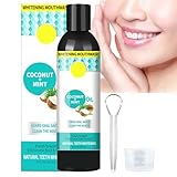 Oralhoe Coconut Mint Mouthwash, Kokos-Minz-Mundwasser, Mundwasser mit Minzöl, Coconut Pulling Oil, Coconut Oil Pulling for Teeth Whitening, Mundwasser für frischen Atem der Zähne, Gilt Für Alle (1PC)