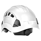 Leapiture 10,2 x 7,9 x 6,7 Zoll Outdoor-Schutzhelm, Arbeitshelm, Schutzhelm, Klettern, Abseilen, Sicherungsgerät für Höhlenforschung, BAU, Industrie (Weiß)