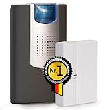 Heidemann Funkgong Set HX Action (max. Reichweite 150 m, Lautstärke 4-stufig regulierbar 90 dB, 8 Melodien einstellbar, Klingel, inkl. Sender + Empfänger) 70835