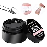 Makartt Fester Nagelkleber für Acryl Nagelspitzen 3D Gel for Nail Klebegel UV-Härtung zum Aufpressen von Nägeln, Kunstnägeln, einfach zum Selbermachen zu Hause, Salon, Valentinstagsgeschenk,15 ml