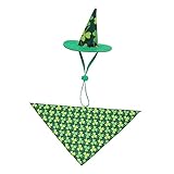 BESPORTBLE 1 Satz Teiliges mit Dreieckstuch und Hut für Patrick Day Adorable Puppy Hat und Bib für Partys und Feiern