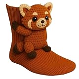 3D-Stricksocken Mit Tieren Handgehäkelte Tiersocken Doppellagige Baumwolle Gestrickte Warme Umarmung Kuschelsocken Unisex Kuschelsocken Weihnachten Lang Warme Damen Socken Lustige Elastisches Design