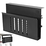 30×20×4.1cm PC Halterung Schreibtisch: Laptop Halterung Schreibtisch, Seitenaufbewahrung Seitenständer, Seitenständer Laptop Stand, Für Büro Und Home Office in Schwarz (Einlagig Ohne Stifthalter)