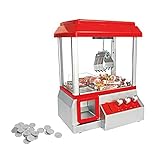 Dhouse Candy Grabber Süßigkeitenautomat Machine Dispenser Machine Spiel Candy Clip und Dispenser Grab Hand Slot Machine Rot