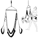 BDSMAGE Liebesschaukel Sexschaukel Sex Swings Loveswing SM Set Bondageset BDSM Sexspielzeug für Paare (Schwarz)