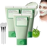 Fully - Green Tomato Clay Mask Pore Cleanser,Purifying with Green Tomato Extract,Sebum&Clogged Pore Care, Gesichts-Poren-Reiniger Reinigende Gesichtsmaske,Blackhead Remover & Poren Verkleinern (3PC)