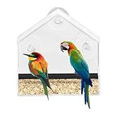 Fenster Vogel Futterhaus - Markierungsfreie Selbsthaftende Saugnapfhalterung | Stabiler Acryl-Vogelhaus Für Garten, Balkon Und Terrasse Zur Beobachtung Von Kolibris, Finken Und Meisen