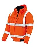 texxor Unisex Værdiler Warnschutz Pilotenjacke Whistler wasserdichte winddichte Arbeitsjacke orange L, Orange, L EU