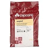 Premium Weiße-Schokolade 1,5 kg Kuvertüre zum Schmelzen und Backen - Weiße Schokoladen-Drops mit 29,6% Kakao - Choco-Chips für Schoko-Fondue, Schokoladenbrunnen und Schokoladenformen (Großpackung)