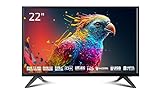 DYON Enter 22 Pro X2 55 cm (22 Zoll) Full-HD Fernseher (Triple Tuner (DVB-C/-S2/-T2), Hotelmodus, USB-Media Player) [Modelljahr 2023], Schwarz