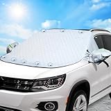 Frontscheibenabdeckung Auto, Abdeckung Windschutzscheibe Winter mit 10 Magnet Fixierung Faltbare Windschutzscheibenabdeckung für gegen Schnee, EIS, Frost, Staub, UV-Schutz